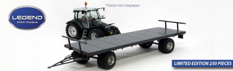 Farm Flatbedtrailer Antracite Limited Edition - 1:32